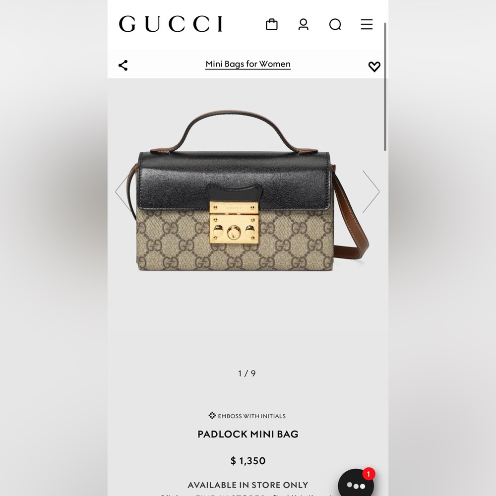 Gucci padlock mini bag